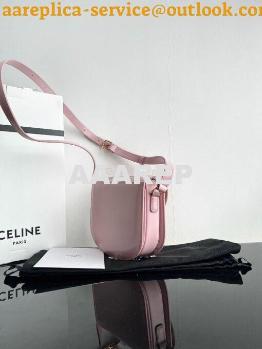 Replica Celine Teen Besace Triomphe In Shiny Calfskin 110413B Pink 4
