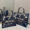 Replica Dior Book Tote Blue Dior Palms Embroidery Canvas Bag