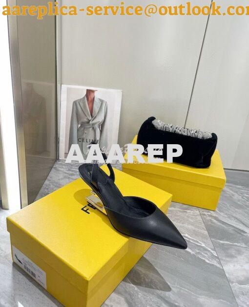 Replica Fendi First leather medium-heeled 65mm sandals 8R8331 15