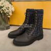 Replica Fendi Rockoko Black Leather Biker Boots With Stretch Fabric 8T 10 Replica Fendi Rockoko Black Leather Biker Boots With Stretch Fabric 8T 10