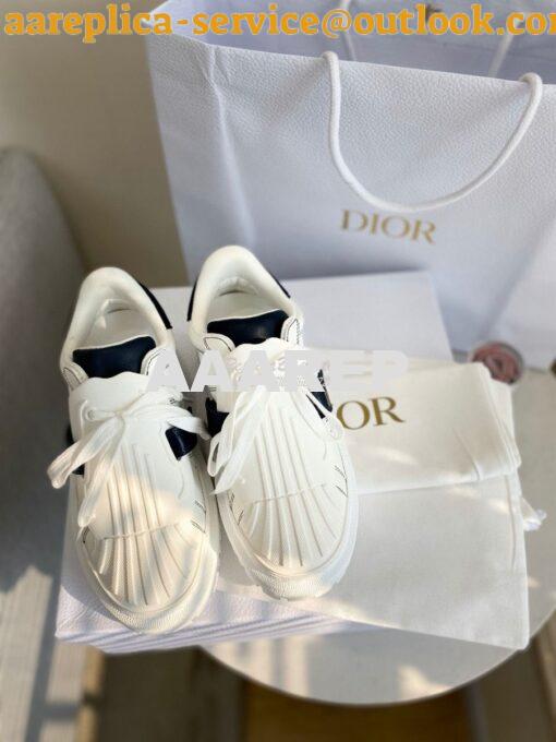 Replica DiorID Sneaker White Rubber and Calfskin KCK278 with Black 2