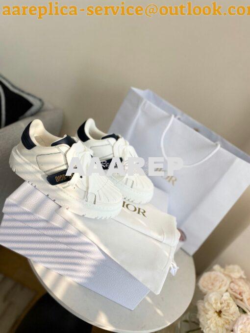 Replica DiorID Sneaker White Rubber and Calfskin KCK278 with Black 4