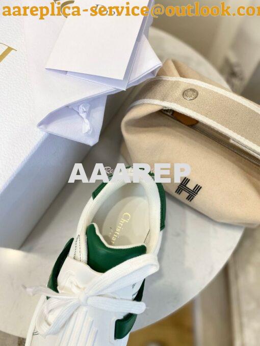 Replica DiorID Sneaker White Rubber and Calfskin KCK278 with Green 8
