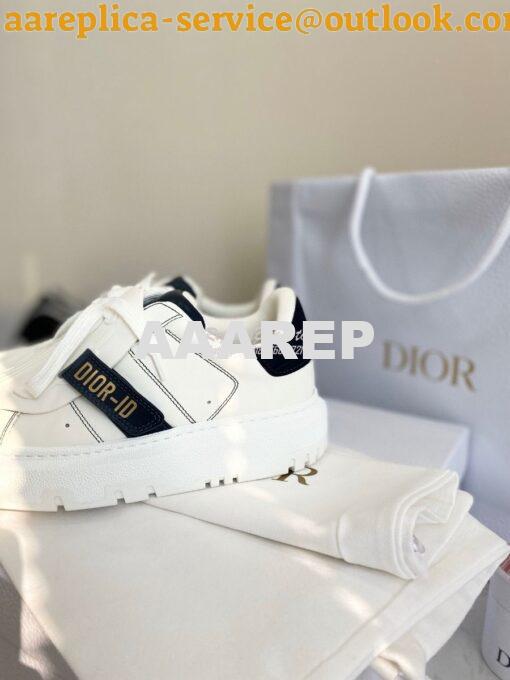 Replica DiorID Sneaker White Rubber and Calfskin KCK278 with Black 5