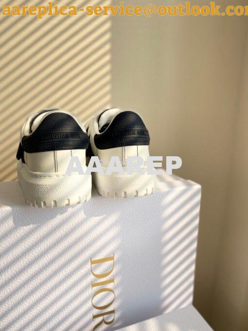 Replica DiorID Sneaker White Rubber and Calfskin KCK278 with Black 6