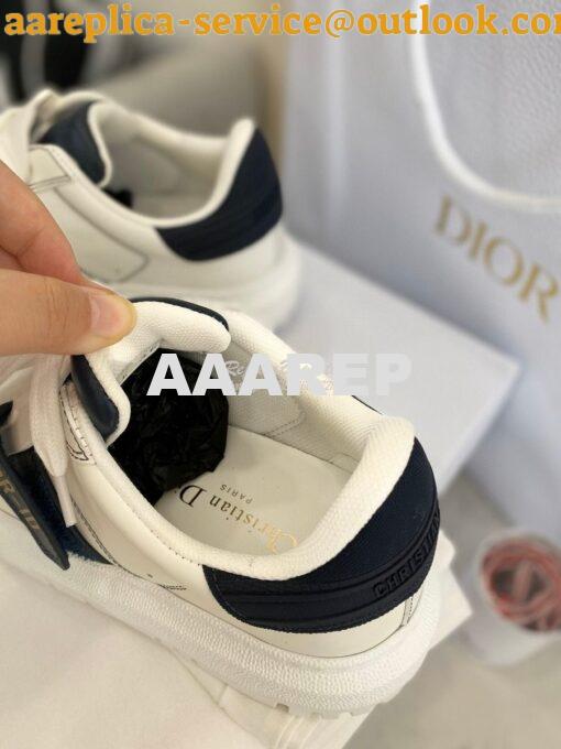 Replica DiorID Sneaker White Rubber and Calfskin KCK278 with Black 7