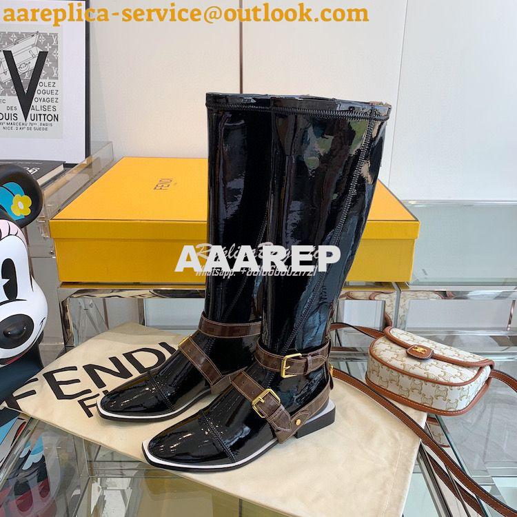 Replica Fendi Glossy Neoprene FFrame Harness Boots Black 3 Replica Fendi Glossy Neoprene FFrame Harness Boots Black 3
