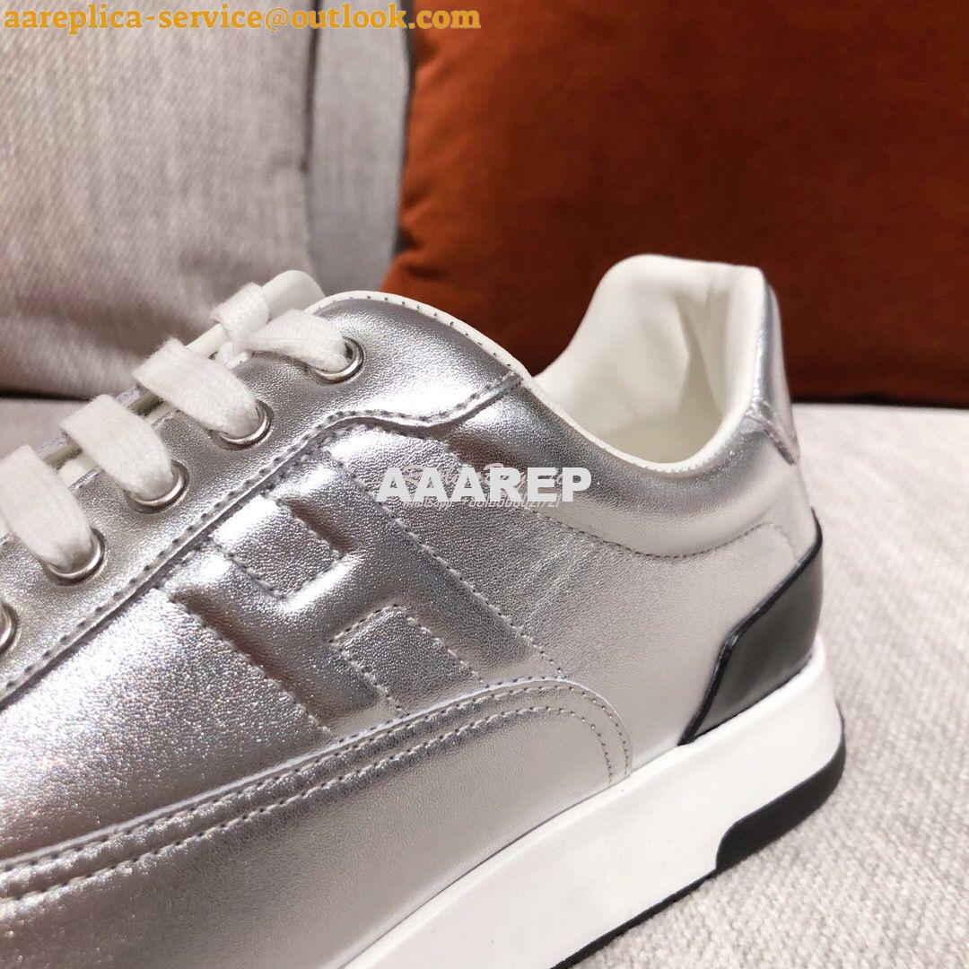 Replica Hermes Sneakers Trail Male/ Female H191168 Metallize Silver 6 Replica Hermes Sneakers Trail Male/ Female H191168 Metallize Silver 6