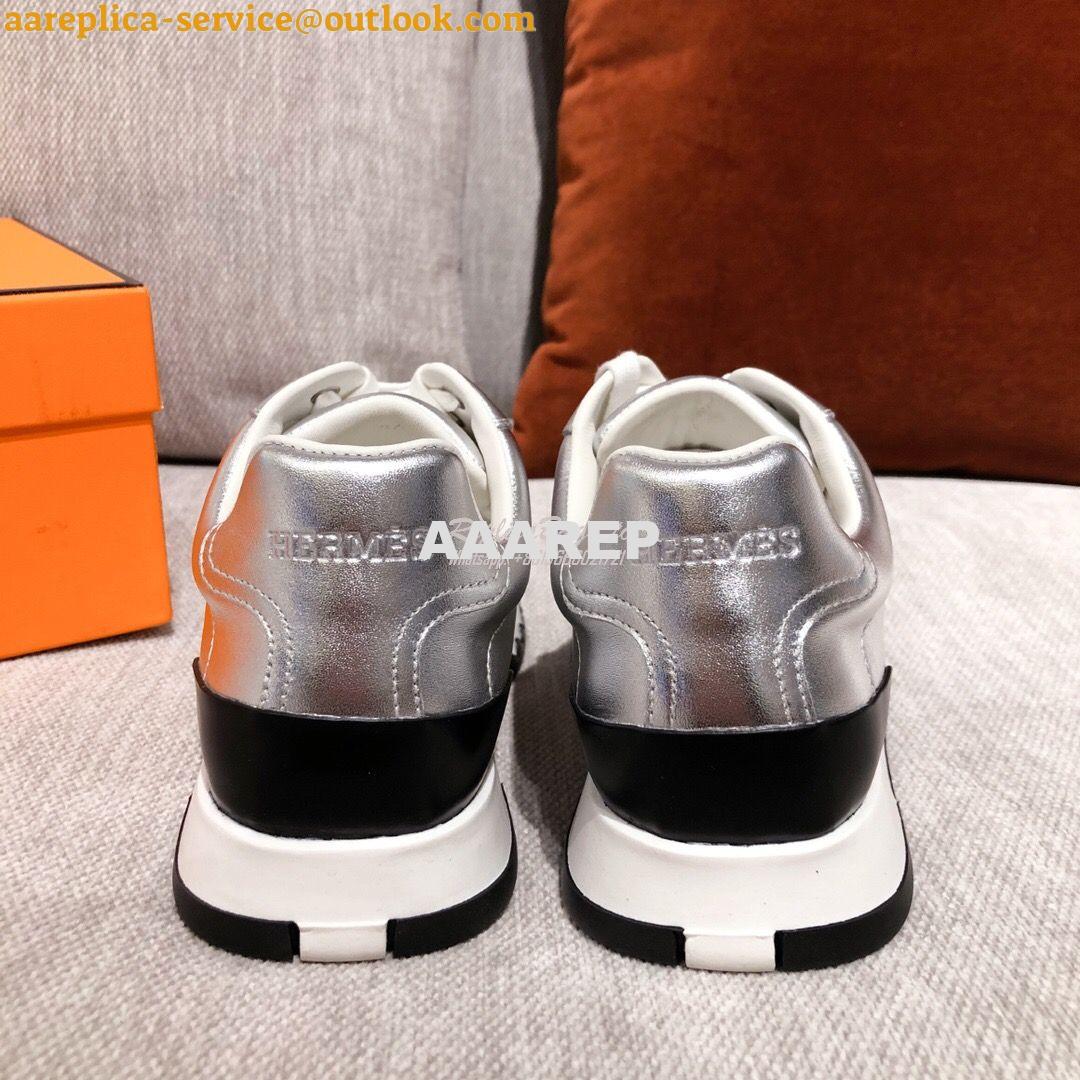 Replica Hermes Sneakers Trail Male/ Female H191168 Metallize Silver 7 Replica Hermes Sneakers Trail Male/ Female H191168 Metallize Silver 7
