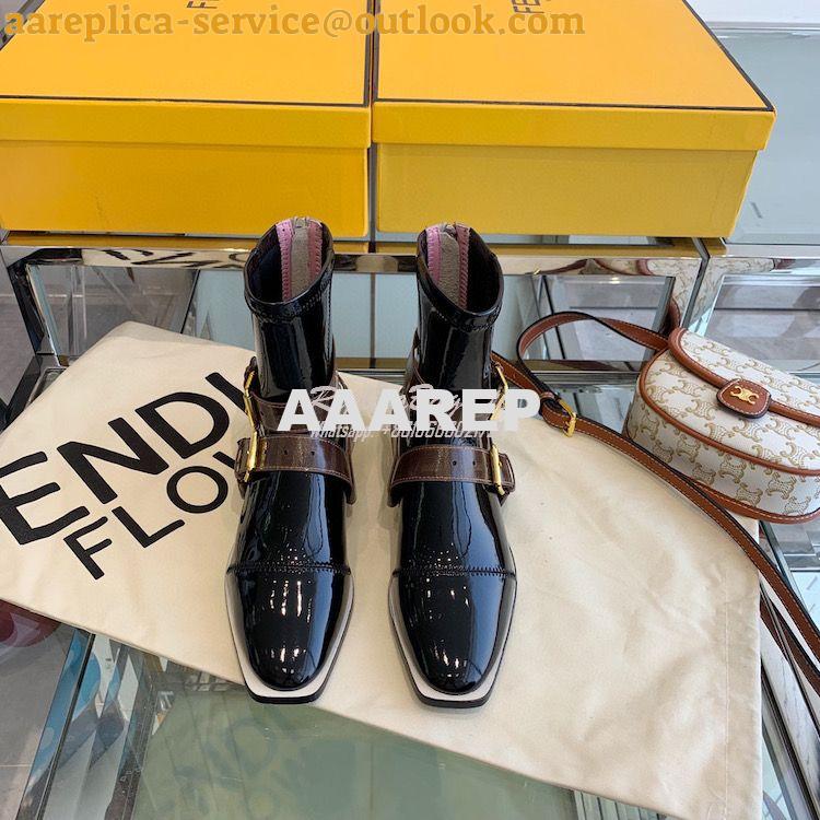 Replica Fendi Glossy Neoprene FFrame Harness Ankle Boots Black Replica Fendi Glossy Neoprene FFrame Harness Ankle Boots Black