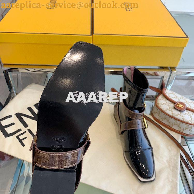 Replica Fendi Glossy Neoprene FFrame Harness Ankle Boots Black 9 Replica Fendi Glossy Neoprene FFrame Harness Ankle Boots Black 9
