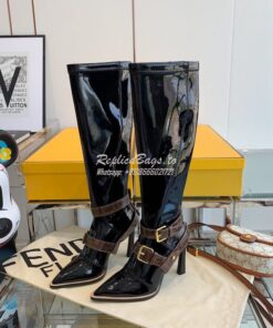 Replica Fendi Glossy Neoprene FFrame Harness Boots Heel Black Replica Fendi Glossy Neoprene FFrame Harness Boots Heel Black