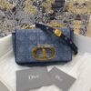 Replica Dior Small Caro Bag In Denim Blue with Patchwork Effect M9241