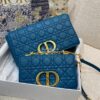 Replica Dior Small Caro Bag In Denim Blue with Patchwork Effect M9241 10