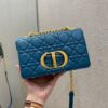 Replica Dior Small Caro Bag Soft Cannage Calfskin M9241 Ocean Blue