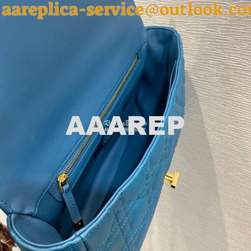 Replica Dior Large Caro Bag Soft Cannage Calfskin M9243 Ocean Blue 9
