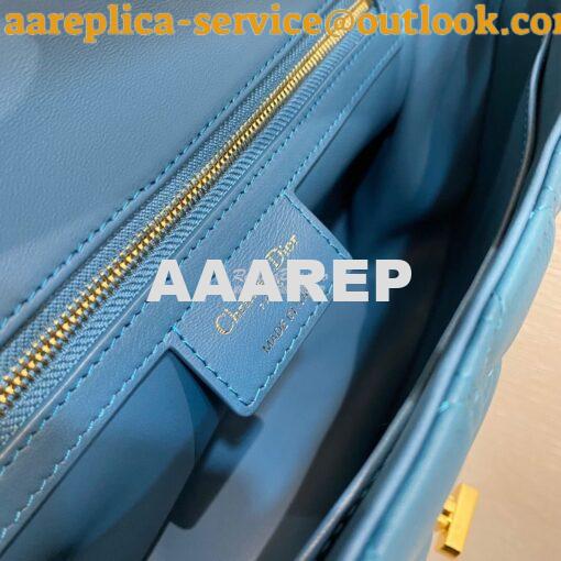 Replica Dior Large Caro Bag Soft Cannage Calfskin M9243 Ocean Blue 10
