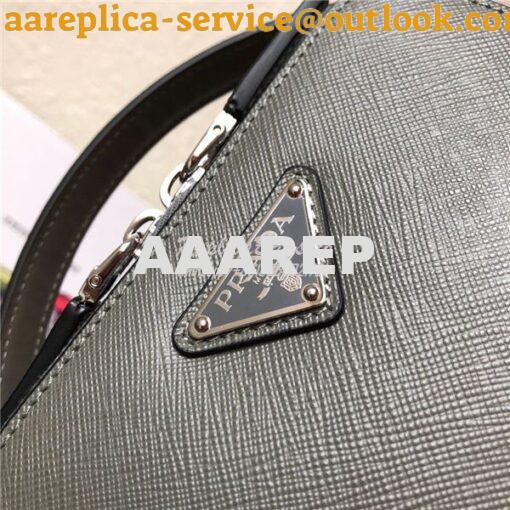 Replica Prada Brique Saffiano Leather Men Bag 2VH066 Grey 12