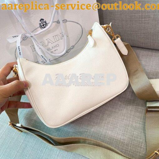 Replica Prada Re-edition 2005 Saffiano Leather Bag 1BH204 White 9