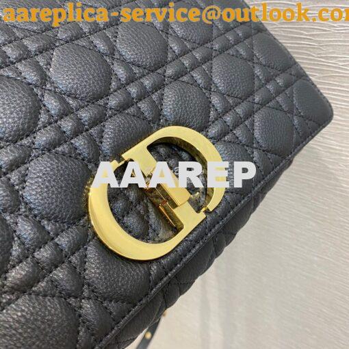Replica Dior Large Caro Bag Soft Cannage Calfskin M9243 Black 5