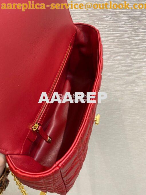 Replica Dior Large Caro Bag Soft Cannage Calfskin M9243 Red 6