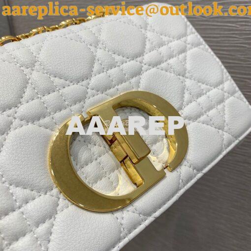 Replica Dior Small Caro Bag Soft Cannage Calfskin M9241 White 3