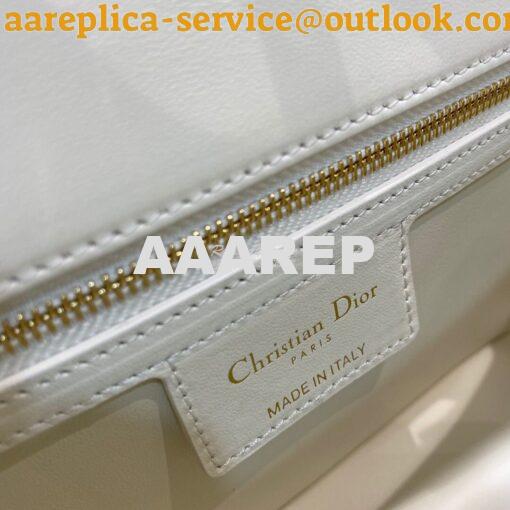 Replica Dior Small Caro Bag Soft Cannage Calfskin M9241 White 8