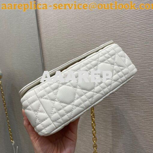 Replica Dior Small Caro Bag Soft Cannage Calfskin M9241 White 9