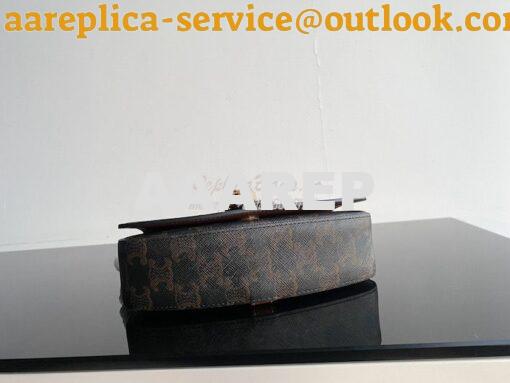 Replica Celine Clutch On Strap In Triomphe Canvas 10I593 Tan 8