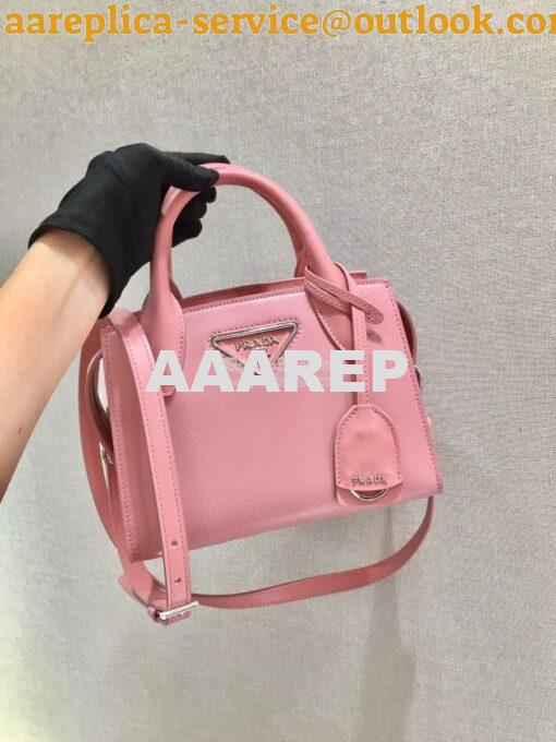 Replica Prada Saffiano Leather Handbag 1BA269 Pink