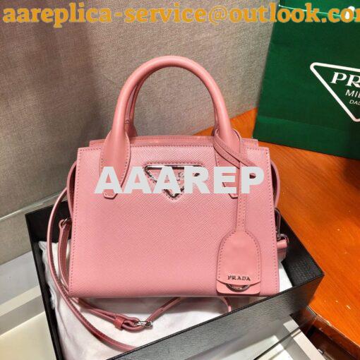 Replica Prada Saffiano Leather Handbag 1BA269 Pink 4