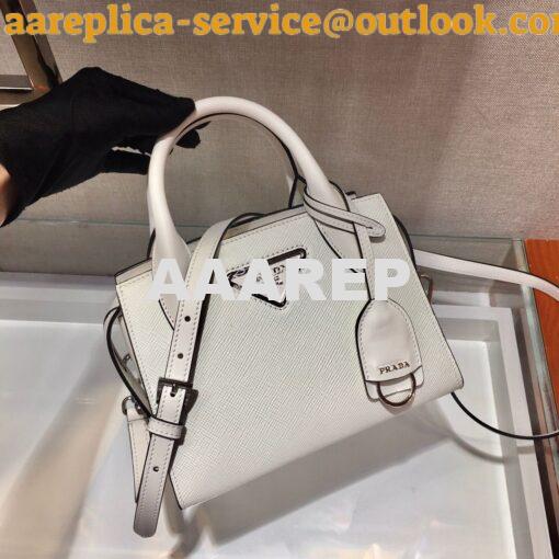 Replica Prada Saffiano Leather Handbag 1BA269 White 2