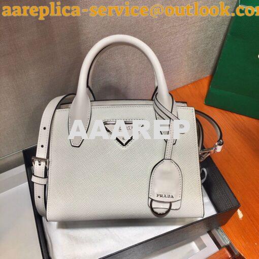 Replica Prada Saffiano Leather Handbag 1BA269 White 4