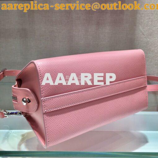 Replica Prada Saffiano Leather Handbag 1BA269 Pink 9