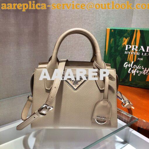 Replica Prada Saffiano Leather Handbag 1BA269 Beige 4