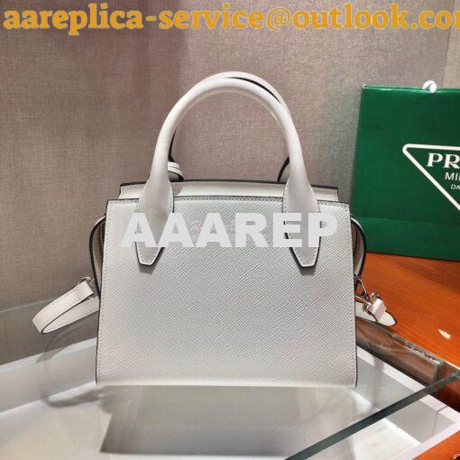Replica Prada Saffiano Leather Handbag 1BA269 White 10