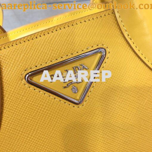 Replica Prada Saffiano Leather Handbag 1BA269 Yellow 5