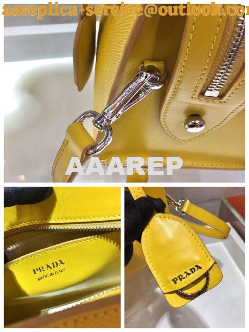 Replica Prada Saffiano Leather Handbag 1BA269 Yellow 6