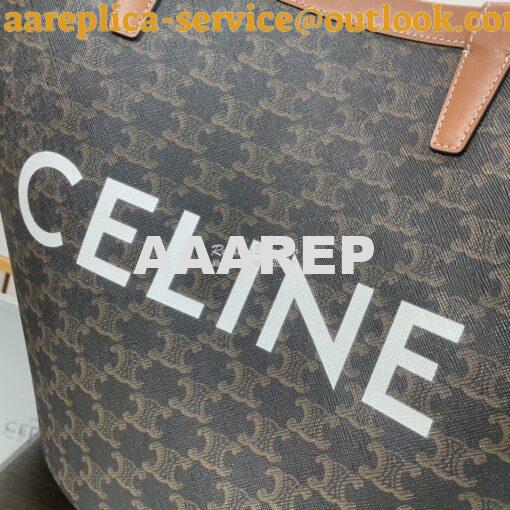 Replica Celine Medium couffin bag in triomphe canvas celine tan print 5