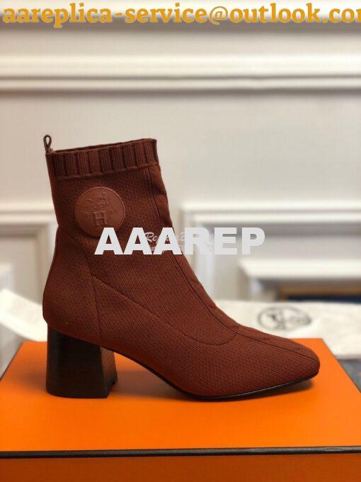 Replica Hermes Volver 60 Ankle Boot H192034 Brown 2