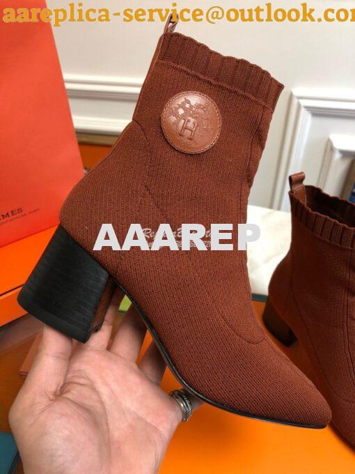 Replica Hermes Volver 60 Ankle Boot H192034 Brown 4