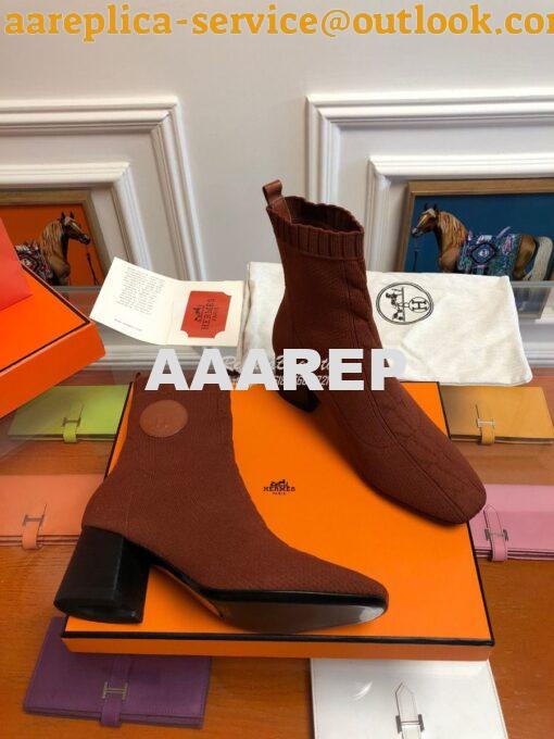 Replica Hermes Volver 60 Ankle Boot H192034 Brown 5