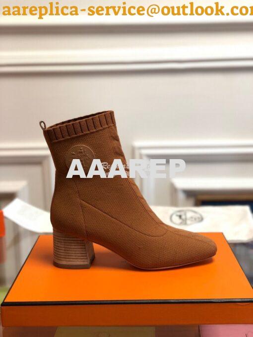 Replica Hermes Volver 60 Ankle Boot H192034 Cognac
