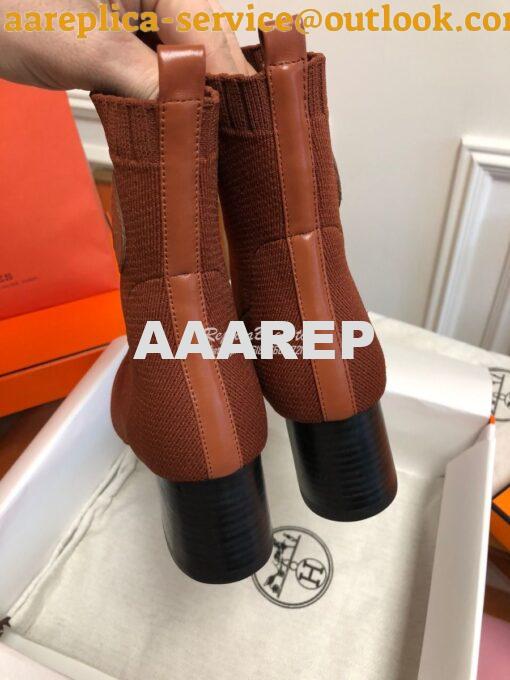 Replica Hermes Volver 60 Ankle Boot H192034 Brown 6