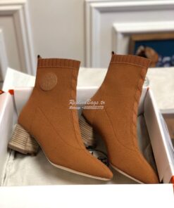 Replica Hermes Volver 60 Ankle Boot H192034 Cognac 2