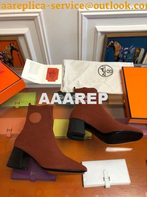 Replica Hermes Volver 60 Ankle Boot H192034 Brown 7