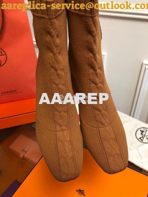 Replica Hermes Volver 60 Ankle Boot H192034 Cognac 3