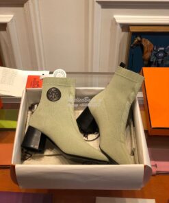 Replica Hermes Volver 60 Ankle Boot H192034 Vert Sapin