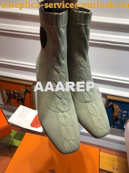 Replica Hermes Volver 60 Ankle Boot H192034 Vert Sapin 3