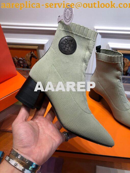 Replica Hermes Volver 60 Ankle Boot H192034 Vert Sapin 4